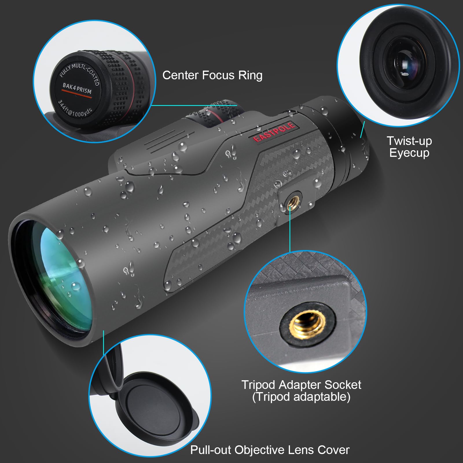 Amazon.com : Monocular 12x56 High Power Monocular Telescope for
